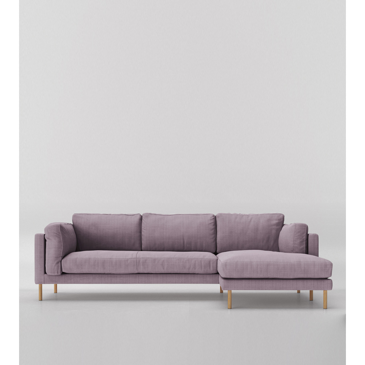 Swoon - Munich - Right Corner Sofa in Lilac - House Weave