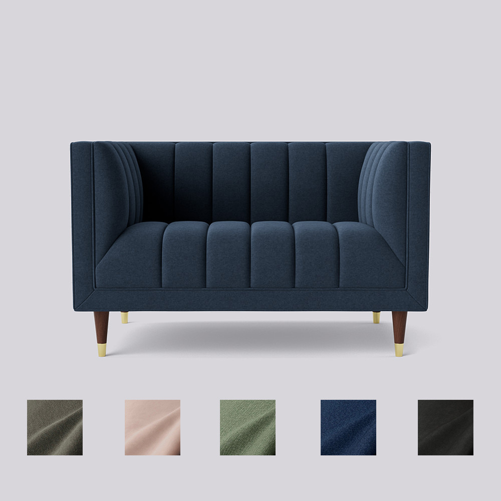 Swoon - Willem - Love Seat - Dark Blue - Smart Wool
