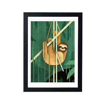 East End Prints Sloth By Dieter Braun A3 Framed Wall Art