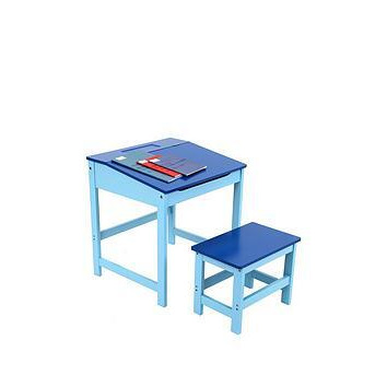 Premier Housewares Kids Desk And Stool Set- Blue, Blue