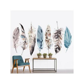 Art For The Home Watercolour Feathers Wall Mural