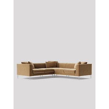 Swoon Alena Fabric 5 Seater Corner Sofa - Easy Velvet