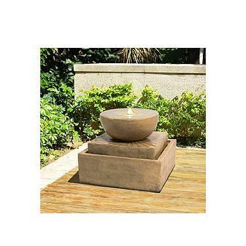 Teamson Home Water Fountain Indoor Conservatory Garden Stone With Lights