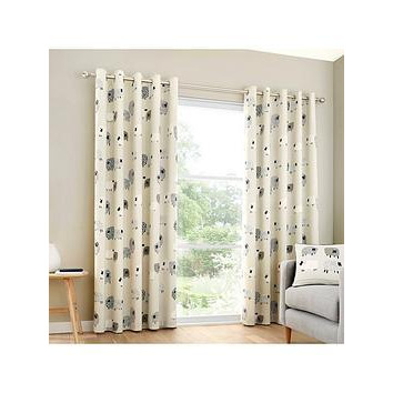 Fusion Dotty Sheep Eyelet Lined Curtains