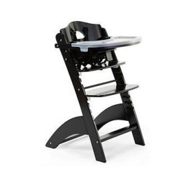 Childhome Lambda 3 Black Highchair + Tray Cover, Black