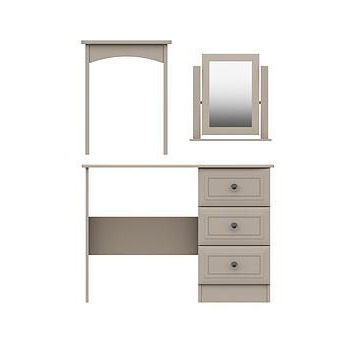 Jenna Ready Assembled Dressing Table, Stool And Mirror Set