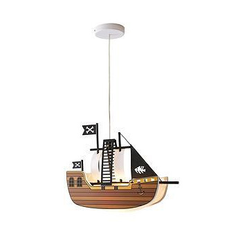 Glow Pirate Ship Pendant Lamp, Multi