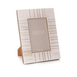 "Hestia Bone Design Brass Inlay Photo Frame - 4"" X 6"""