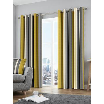 Fusion Whitworth Lined Eyelet Curtains