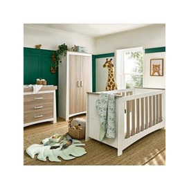 CuddleCo Ada 3 Piece Nursery Furniture Set - White and Ash, One Colour