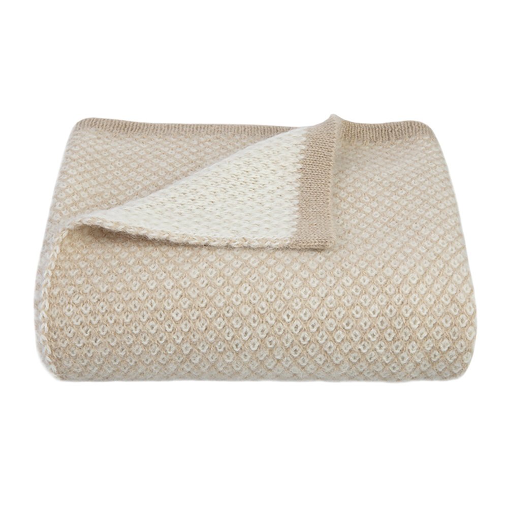 TUWI - Inti Knitted Baby Blanket - 90x70cm - Beige/Cream