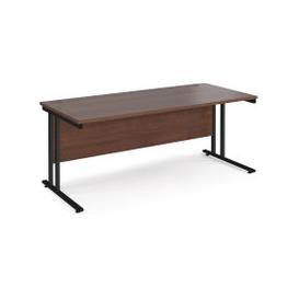 Value Line Deluxe C-Leg Rectangular Desk (Black Legs), 180wx80dx73h (cm), Walnut
