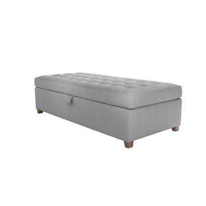 Club Large Rectangular Storage Footstool in Cobble Brushed Linen Cotton - sofa.com