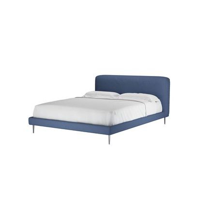 Lucy King Bed in Oxford Blue Brushed Linen Cotton - sofa.com