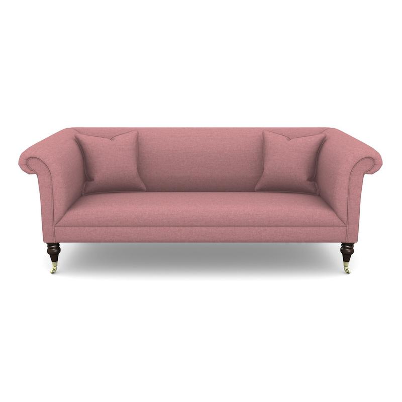 Brighton 3 Seater Sofa in Easy Clean Plain Rosewood by Sofas & Stuff