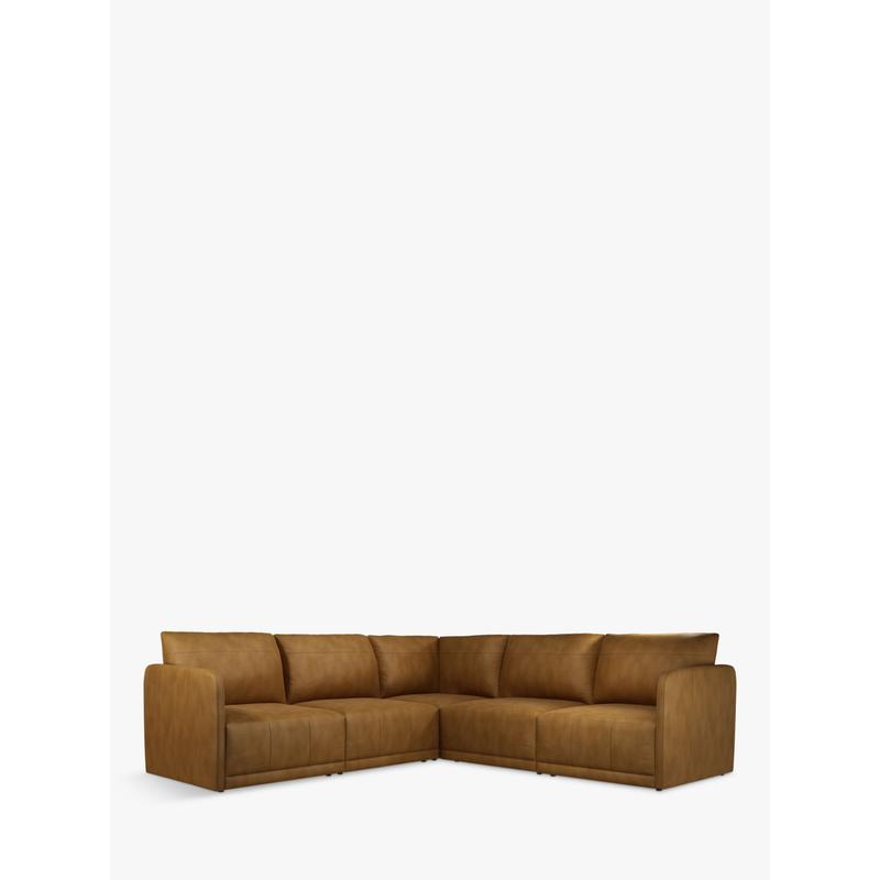 John Lewis Bundle 5+ Seater Leather Corner Sofa by John Lewis