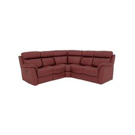 Relax Station Revive BV Leather Manual Recliner Corner Sofa - BV Deep Red
