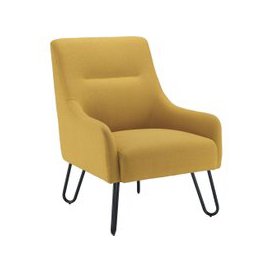 Verde Fabric Reception Chair, Mustard