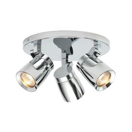 39167 Knight 3 Light Bathroom Chrome Ceiling Spotlight
