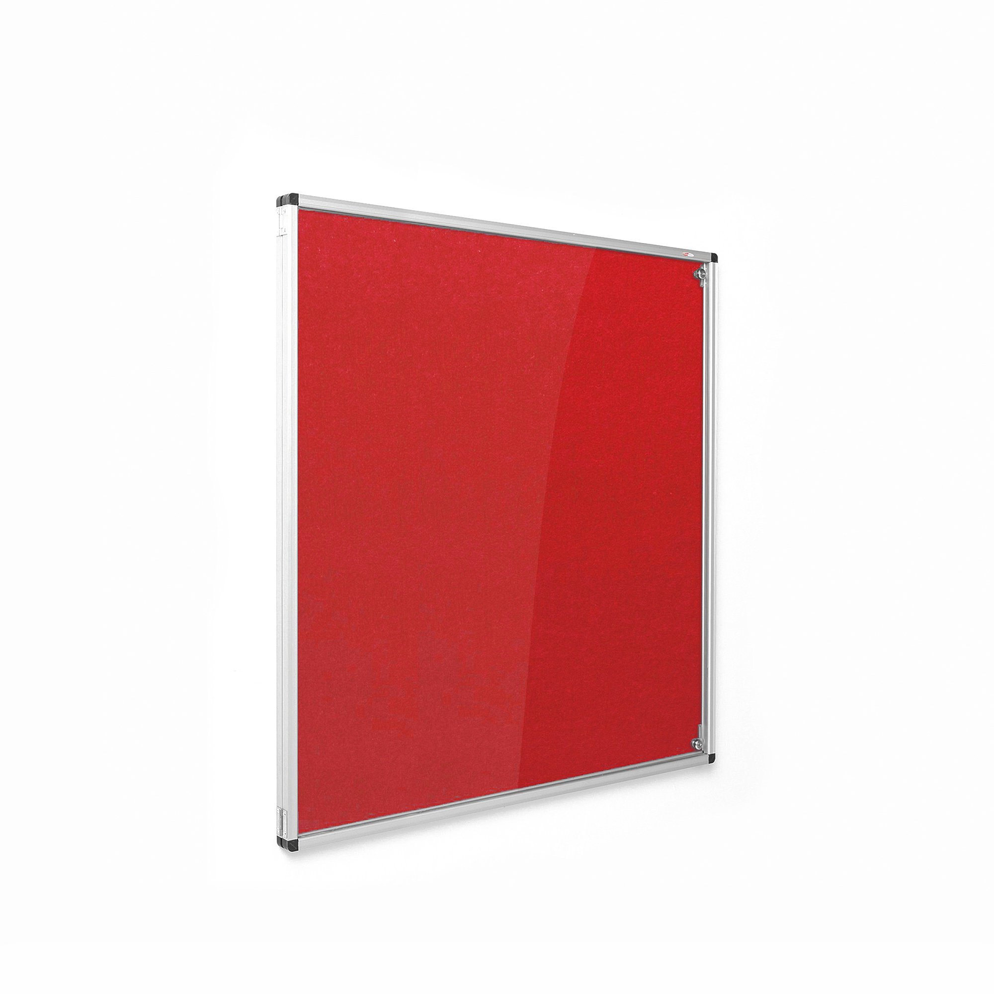 Fire-retardant tamperproof noticeboard, 1200x1200 mm, red