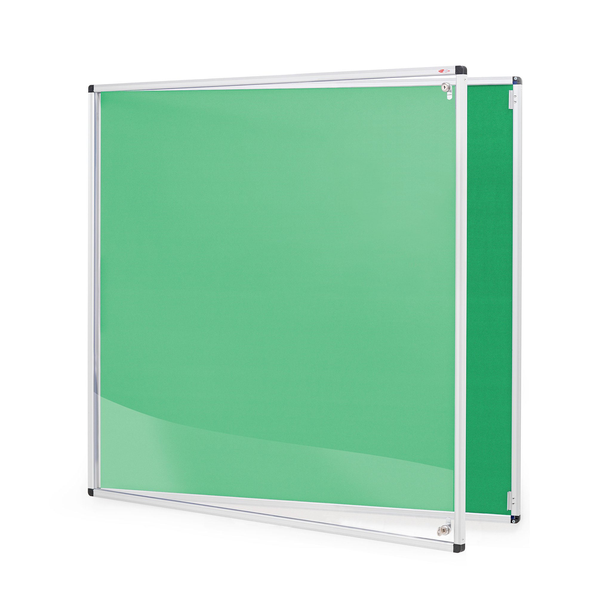 Tamperproof noticeboard, 900x900 mm, green