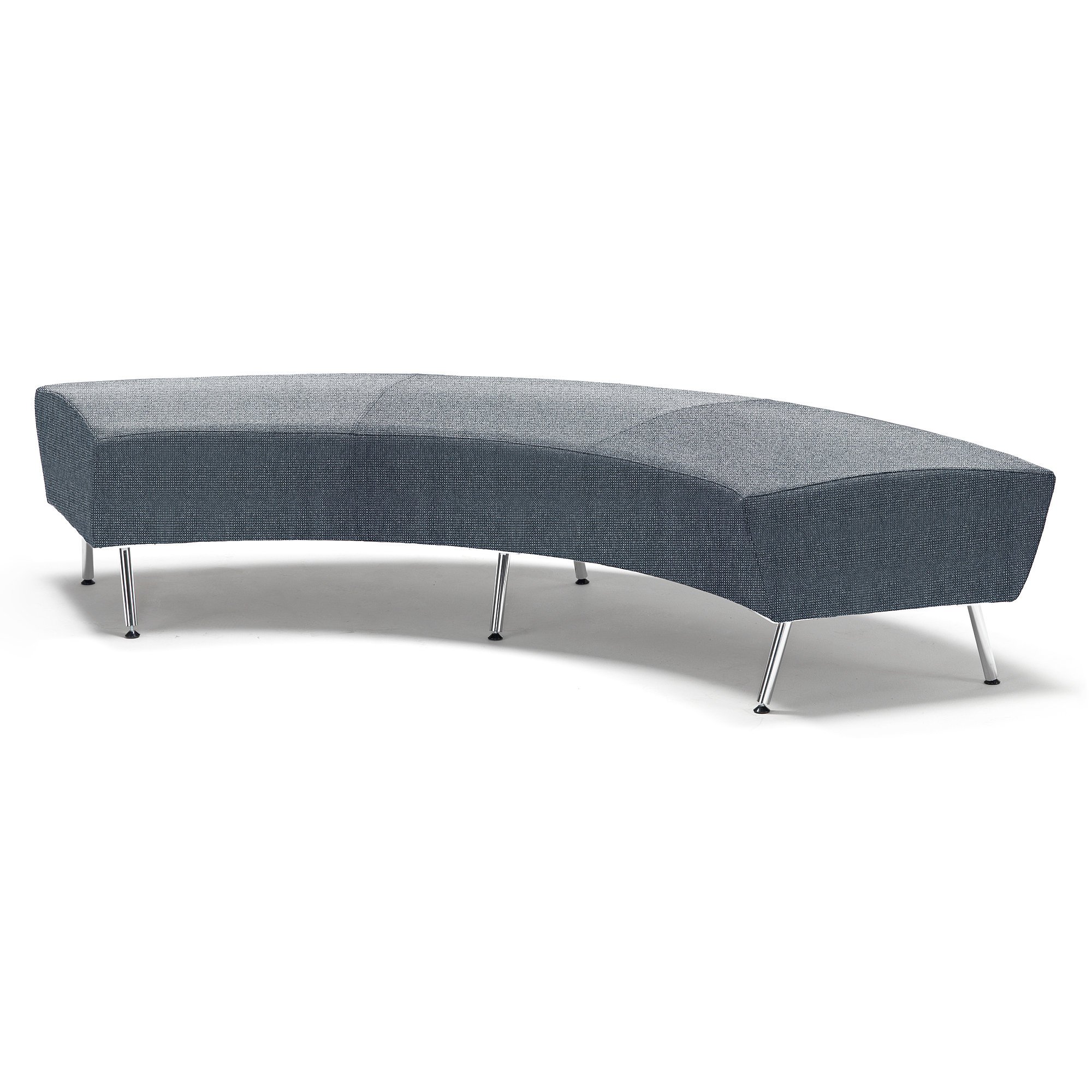 Curved bench ALEX, Zone fabric, light grey