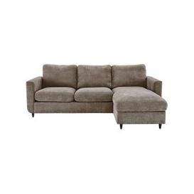 Esprit Fabric Right Hand Facing Chaise Sofa Bed with Storage - Taupe