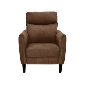 Compact Collection Petit Fabric Armchair with Battery Recliner - Hazelnut