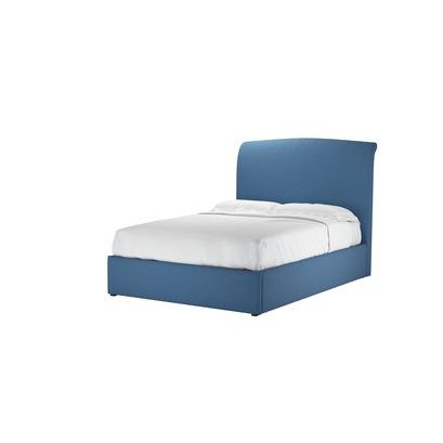 Thea Double Ottoman Bed in Heather Blue Smart Cotton - sofa.com
