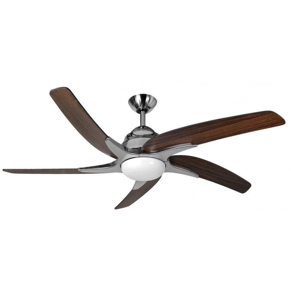 Fantasia 115649 Viper 44 Inch Stainless Steel Fan With Dark Oak Blades And LED Light