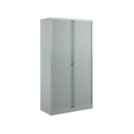 Bisley Economy Tambour Cupboard, 100wx47dx199h (cm), Silver