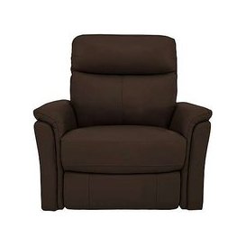 Compact Collection Piccolo Power Recliner Leather Armchair - Dark Chocolate