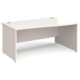 image-All White Panel End Right Hand Wave Desk , 160wx99/80dx73h (cm)