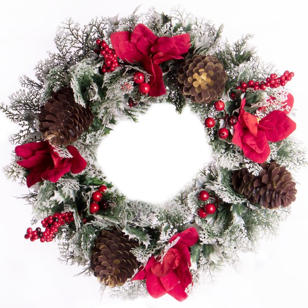Frosted Christmas Wreath - Pukkr