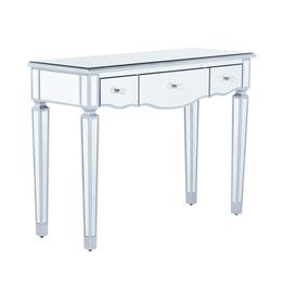 Silver Mirrored Console Table With 3 Drawers - Paris - thumbnail 1