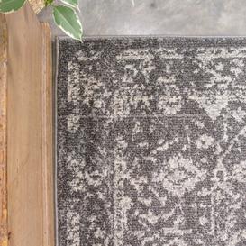 Grey Distressed Traditional Rug - Vivid - 60cm x 110cm