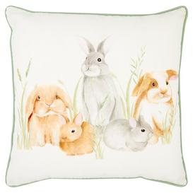 Fox And Ivy Natural Greens Bunny Cushion