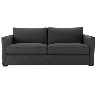 Aissa 3 Seat Sofa in Charcoal Brushed Linen Cotton - sofa.com