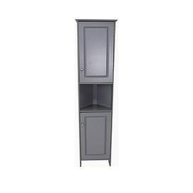 Lloyd Pascal Devonshire Tall Corner Bathroom Cabinet - Painted Grey