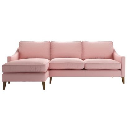 Iggy Medium LHF Chaise Sofa in Rhubarb Smart Cotton - sofa.com