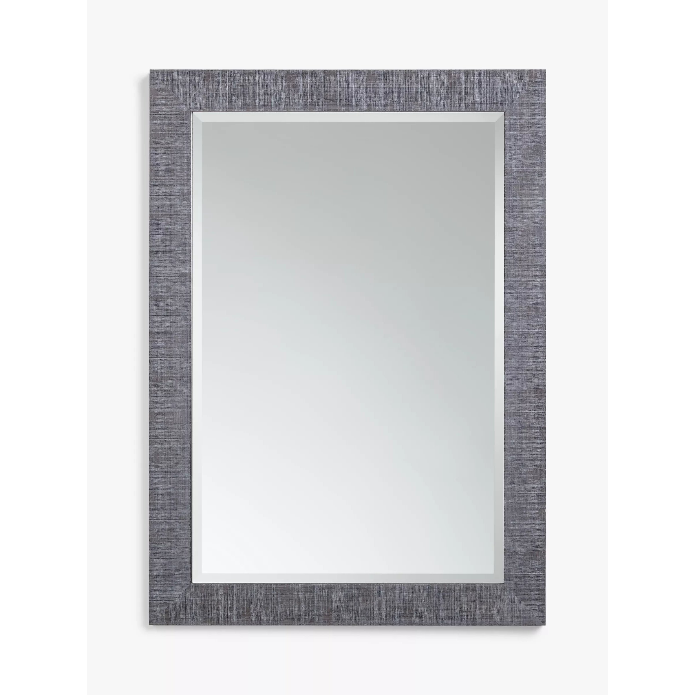 John Lewis & Partners Mason Rectangular Textured Wood Frame Wall Mirror