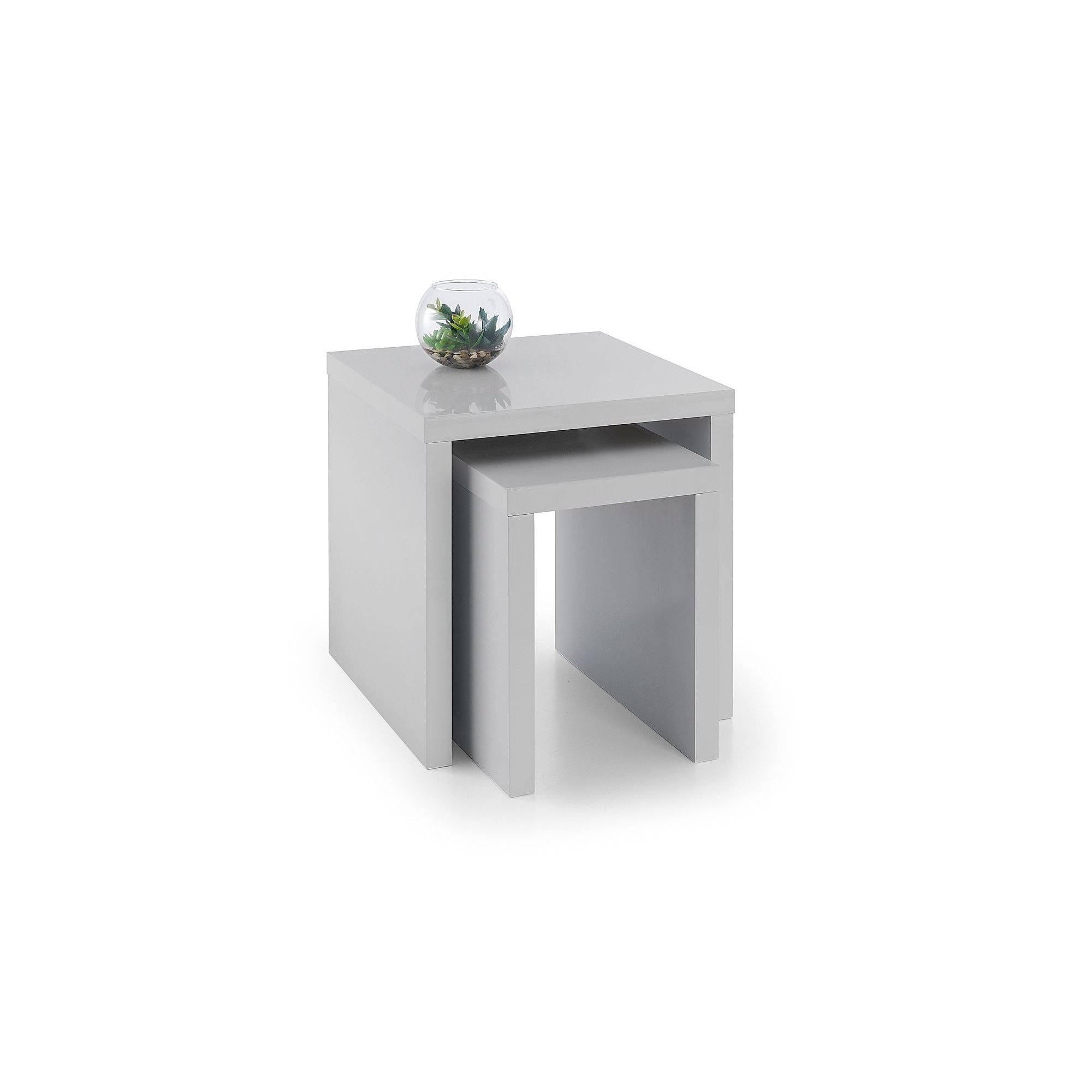 Strand Grey High Gloss Nest of Side Tables