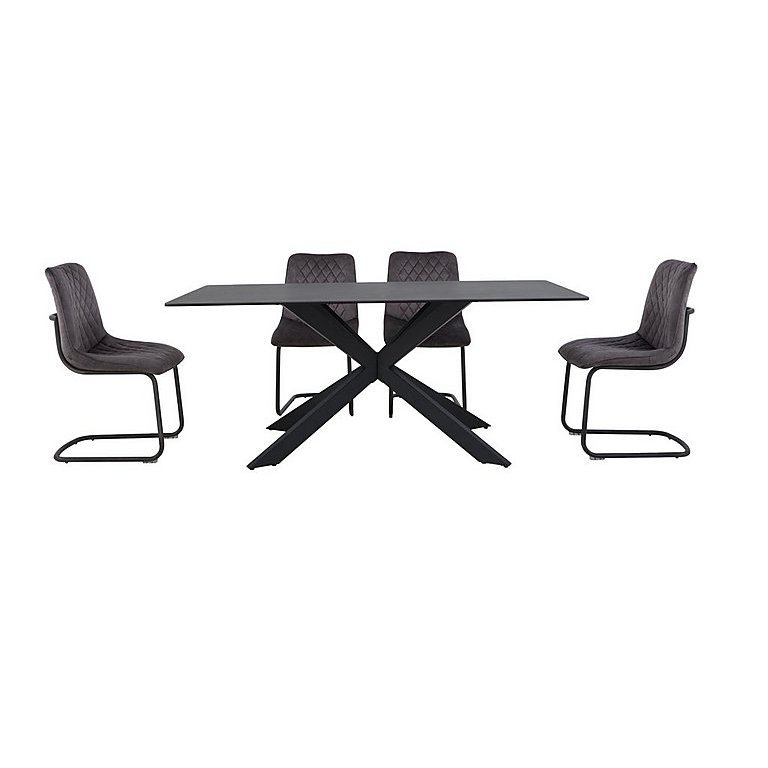 Creed Large Table and 4 Chairs Dining Set