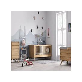 Vox Vintage 3 Piece Cot Bed Nursery Set in a Choice of Oak or 5 Pastel Colours - Blue