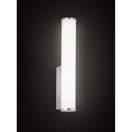 image-W062 Small Chrome Finish Vertical LED Wall Light With Polycarbonate Diffuser- Width: 55mm