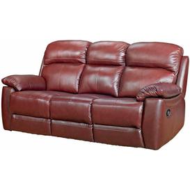 image-Aston Chestnut Leather 3 Seater Fixed Sofa