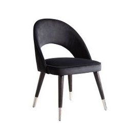 Rossini Dining Chair Black - Silver caps