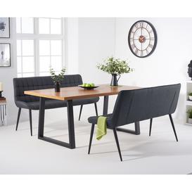 Urban 180cm Industrial Dining Table with Larson Grey Benches