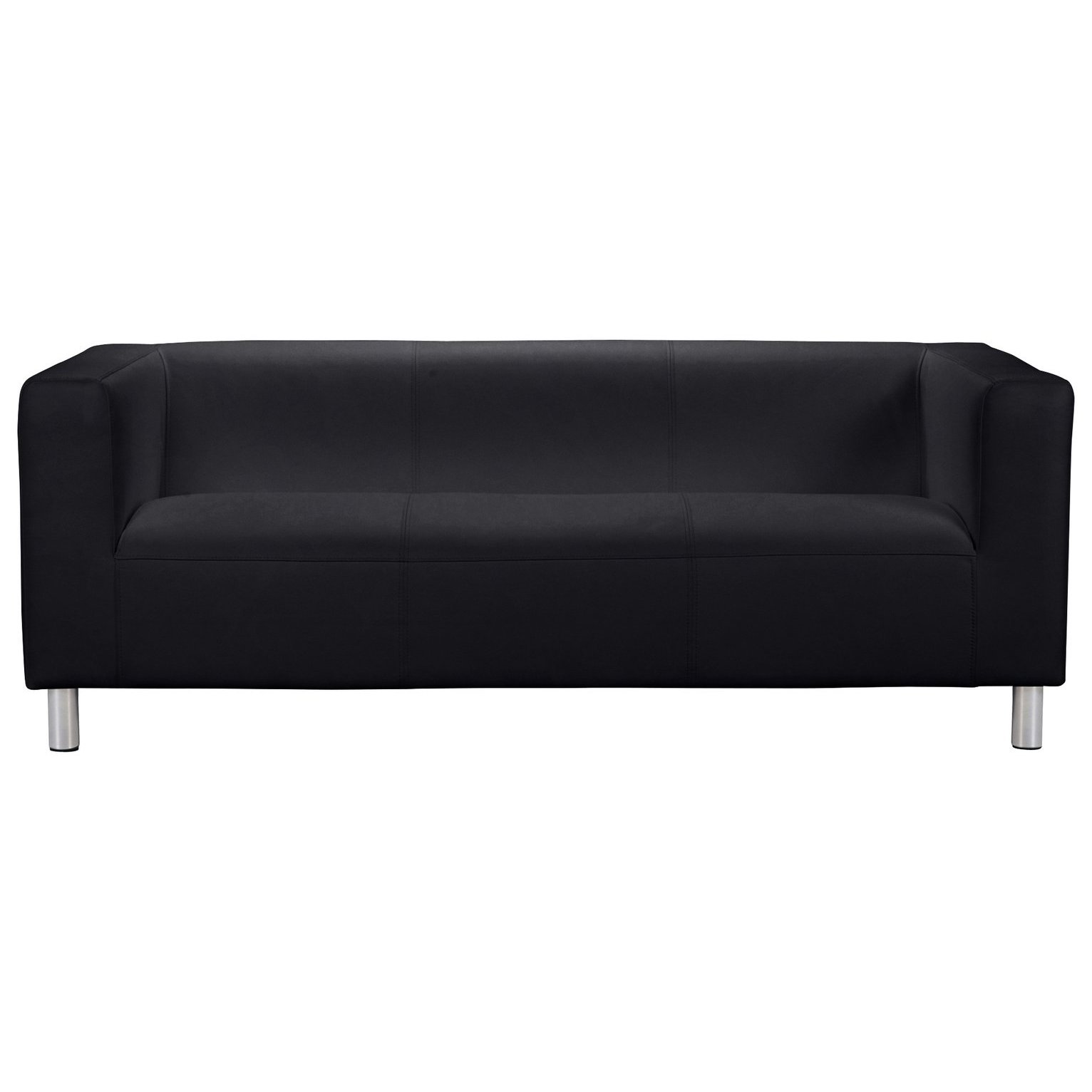 Argos Home Moda 3 Seater Fabric Sofa - Black