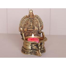Traditional Brass Laxmi Temple Lamp  Small